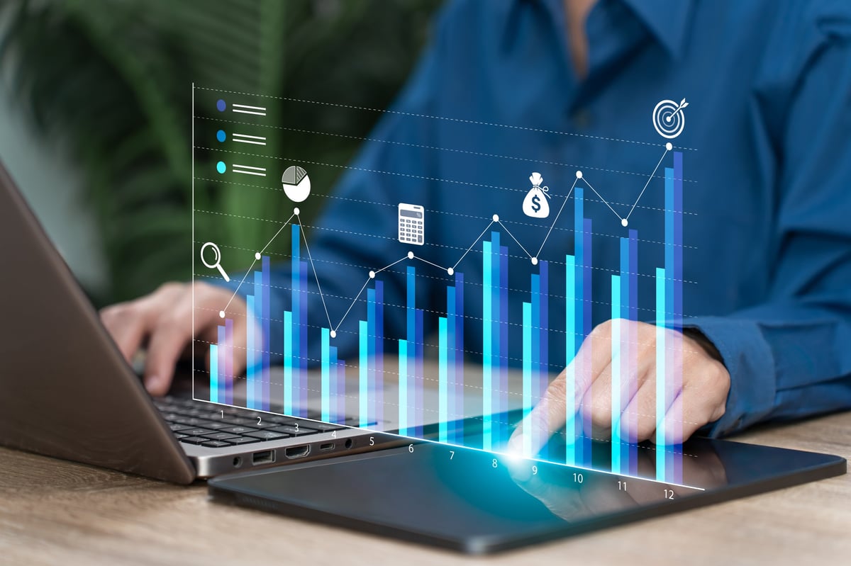 Strategic marketing planning, businesswoman presenting growth strategy — scheduled conversations infrastructure